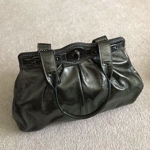 Coach Platinum Patent Satchel